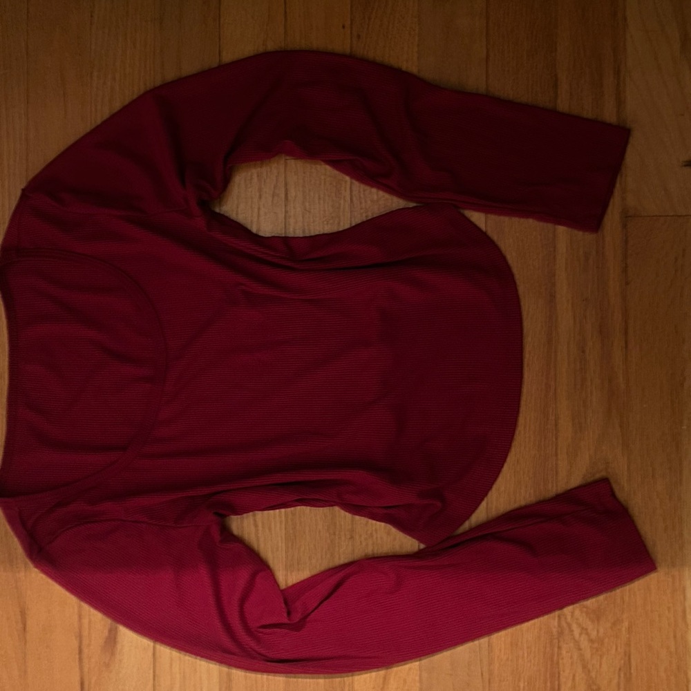 Red Long Sleeve Top